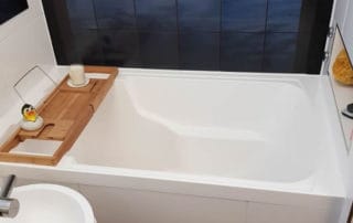 Nirvana deep soaking tub, made with bespoke sized rims