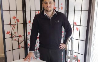 \Jordan Petts in the Cabuchon bath showroom