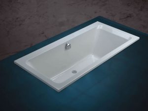 The Serenity double-ended bath, pictured with combined overflow and filler
