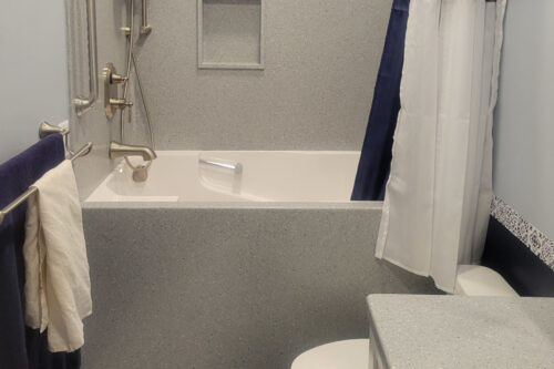 The Takara deep soaking tub, fitted in the small bathroom in Maryland USA