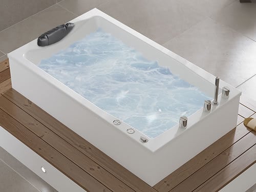 a hydrotherapy bath with chromotherapy light